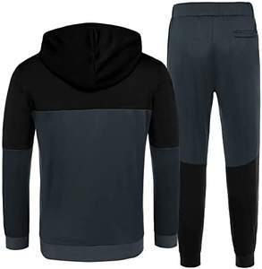 Ensemble deux pièces unisexe de jogging de sport pour hommes personnalisé survêtement en polyester et velours de coton écologique à la mode pour les sports d'hiver - Product Image 5