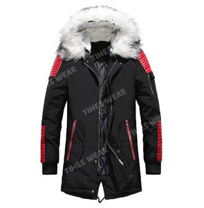 Moda estilo personalizado Streetwear hombres invierno Stand Collar chaqueta con capucha bombardero secado rápido transpirable - Product Image 1