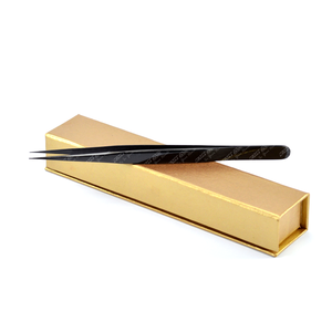 Pince à cils Offre Spéciale pince à épiler en fibre pour extensions de cils avec pince à épiler à 90 degrés extension de cils - Product Image 3