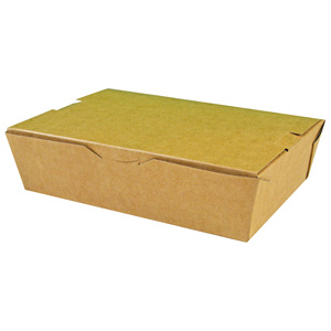 Customization Good Quality L Size Takeaway Food Packaging Disposable Kraft Lunch Box for Wholesale Kraft Paper Salad Fruit