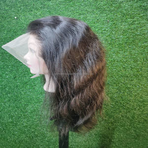 100% indio virgen Natural negro cuerpo onda pelucas de encaje completo varias longitudes corto 12 \ "30 \" marrón claro pequeño casquillo pelucas de cabello humano - Product Image 6