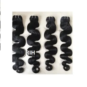 Mongolian Raw Remy Virgin Natural Black Color Body Wave Unprocessed Cuticle Aligned Human Hair Bundles From Indian Hair Vendor's