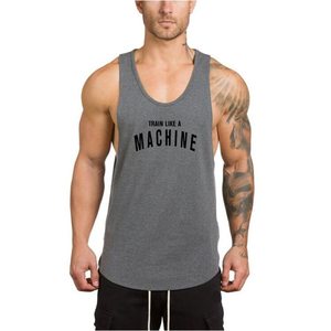 Débardeur de gymnastique à col rond pour hommes professionnels Débardeurs de musculation Muscle Singlet avec conception personnalisée - Product Image 2