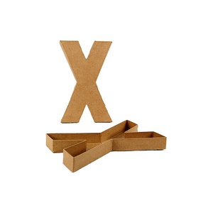 empty cardboard gift letter shaped box