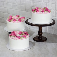 Support à gâteau moderne en bois de manguier de qualité alimentaire avec couvercle en acrylique transparent et dôme en verre, plateau de service pour couper et conserver le fromage DCP