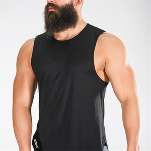 เสื้อกล้ามออกกำลังกายผ้ายืดระบายอากาศสำหรับผู้ชายสีพื้นสำหรับฤดูร้อน - Product Image 1