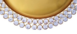 Vaisselle ronde simple plaquée or Assiette de présentation en fer sans danger pour un usage quotidien et des assiettes et plats décoratifs de mariage - Product Image 2