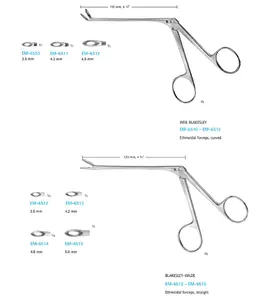 Blakesley Nasal Forceps. Ethmodial Forceps Curved and Straight