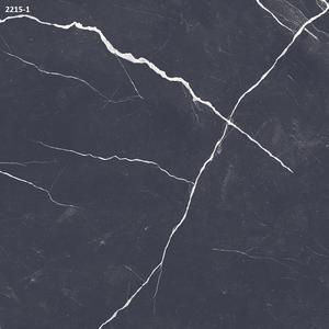 Prix de gros Carreaux de sol en marbre émaillé poli numérique noir de luxe 600x600mm d'Inde - Product Image 3