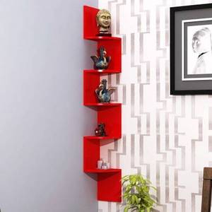 LIVING ROOM DECORATIVE CORNER ZIG ZEG WALL <b>SHELF</b> Corner Wooden Wall <b>Shelf</b> Use for Decoration of Wall - Product Image 2
