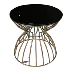 定制设计不锈钢黄铜饰面桌面家用玻璃制造商印度工厂