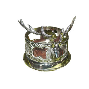 Porte-bouteille de vin en laiton et bois, accessoires de haute qualité, Design tendance, à la mode, plaqué argent, bas prix, nouvelle forme personnalisée - Product Image 1