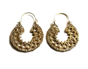 Indian Wholesale Brass Gold Color Ethnic Festive Hoop Earrings Great Wedding <b>Party</b> Engagement Gift for Women <b>Girls</b> Fashion - Product Image 3