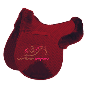 Almohadilla de sillín para montar a caballo, de alta calidad, acolchada, bareback, inglés, lana, asequible - Product Image 6