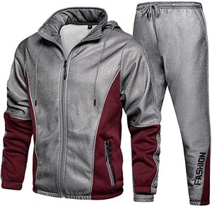 Ensemble de survêtement de sport à fermeture éclair complète personnalisé pour adultes Plus Size Survêtement de sport d'hiver à séchage rapide Logo imprimé Respirant - Product Image 1