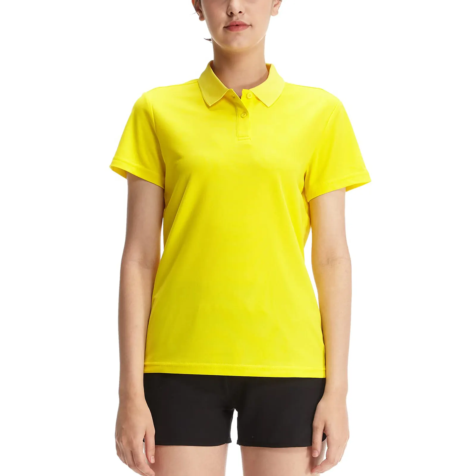 Top Verkoop Vrouwen Polo Golf Shirts Quick Dry Zweettransporterend Zwart En Wit Polo