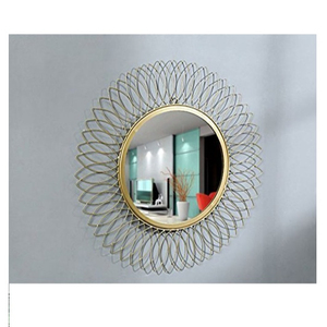 Miroir acrylique avec cadre en fer forgé, miroir en fer - Product Image 1