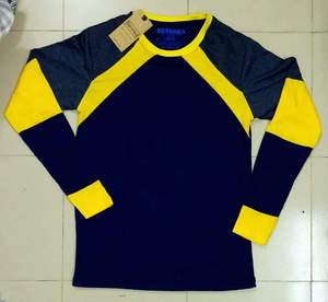 เสื้อยืดแขนยาวผู้ชาย คอกลม ลายทาง ผ้าฝ้ายย้อมสี ดีไซน์เรียบง่าย สไตล์ลำลอง สินค้าสต็อกจากบังกลาเทศ - Product Image 2