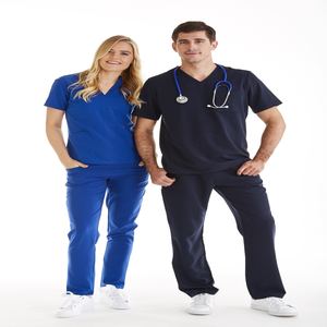 Uniforme d'hôpital, ensembles de blouses médicales unisexes, vêtements de travail pour infirmières, de haute qualité, tendance, col en V, polyester/coton - Product Image 3