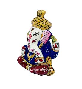 Estatua de Ganesha de Aluminio Hecha a Mano, Escultura Religiosa India, Ídolo del Dios Hindú, Figura Decorativa, Regalo Corporativo - Product Image 2