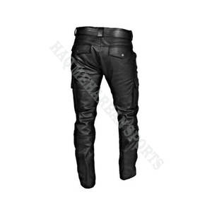 Pantalon en cuir véritable pour hommes, pantalon en cuir véritable Original, avec fermeture éclair, - Product Image 5