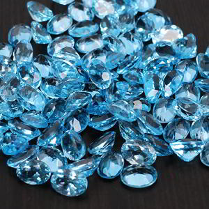 Topacio Azul suizo Natural, 7x5mm, corte facetado ovalado, 1,15 Cts - Product Image 1