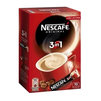 Nescafé 3 em 1 café instantâneo original, embalagem do armazenamento a granel