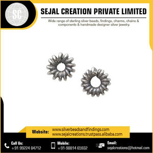 Cuentas redondas de plata esterlina Sejal Creation, accesorios de joyería al por mayor, espaciadores y alambre para manualidades al por mayor - Product Image 3