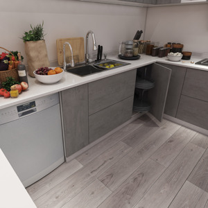 JY Muebles de Vietnam Gabinete de madera maciza Buffet Estilo europeo sin marco RTA Shaker Cocina Comedor MDF Cajón deslizante - Product Image 6