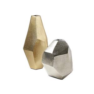 Florero moderno con forma de diamante dorado y plateado para decoraciones de boda, macetas de mesa de Metal de alta calidad, jarrón nuevo - Product Image 1