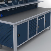 Armadio Portautensili Industriale in Acciaio Laminato a Freddo di Alta Qualità, Illuminazione LED, Protezione IP44, Personalizzazione OEM/OBM