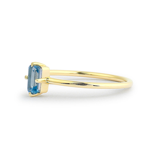 Sólido 925 joyería de plata esterlina mujeres chapado en oro Topacio Azul mujeres anillo al por mayor joyería pedido al por mayor oem odm - Product Image 4