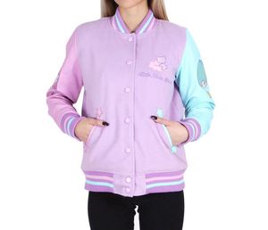 เสื้อแจ็คเก็ตเบสบอลสไตล์วาร์ซิตี้ทำจากขนสัตว์แท้  ปักลายเชนิลล์  คอตั้งทรงเรโทร  สตรีทแวร์  ติดกระดุมแป๊ก  สำหรับฤดูหนาว  ใส่ได้ทั้งชายและหญิง - Product Image 6