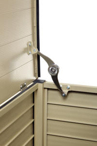 Boîte à colis de grande taille GREEN LIFE en acier doux, durable, multifonctionnelle, verrouillable, avec banc extérieur, boîte aux lettres gris titane, fabriquée au Japon - Product Image 3