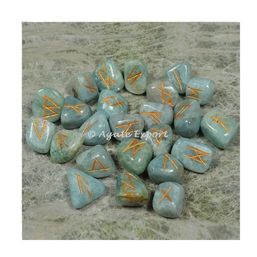 2023 Holen Sie sich jetzt Natural Crystals Heilung Chakra Stones Citrin Futhark Rune Set für die Schmuck herstellung