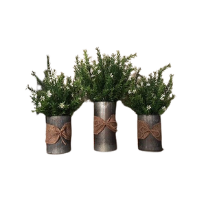 Antique Design Galvanized Flower <b>Vase</b> <b>Set</b> Of <b>3</b> Different Size Flower <b>Vase</b> For Garden Decor Accessories - Product Image 2