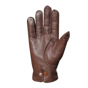 Gants de conduite à doigts entiers en cuir de vachette véritable de qualité supérieure, rayés, compatibles écran tactile, détection de pointe, décontractés pour hommes - Product Image 5