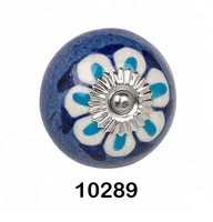 Bouton de tiroir en céramique vintage, style vintage, couleur violette, pâquerette, idéal pour garde-robe, placard de cuisine et commode, vente en gros