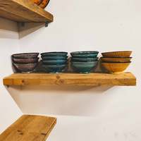 Ensemble de bols en céramique traditionnels ethniques marocains, design bohème fait à la main, logo personnalisable pour les trempettes de collations dans les ensembles de vaisselle de cuisine