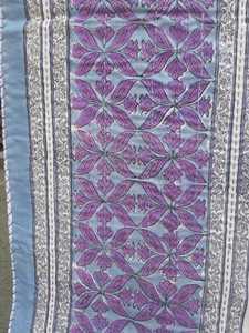 Cubrecama de Tela de Algodón de Alta Calidad con Estampado en Bloque, Diseño de Bordado con Dobladillo Cosido, Cubrecama Plano, Sábana de Cama King Size - Product Image 5