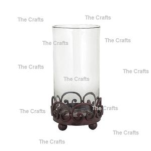 Portavelas de diseño único en portavelas de aluminio de color plateado para uso de decoración de hoteles y bodas - Product Image 2