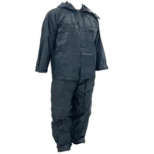 Raincoat Seamless PVC film weldable rain wear blue color rain suit for men And women Rain Suit