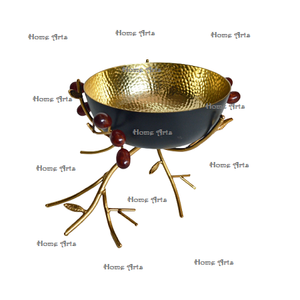 Bol de service en marbre avec base en bois forme ronde bol de chocolats de taille personnalisée pour accessoires de cuisine - Product Image 5