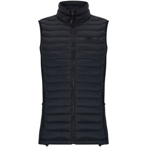 เสื้อกั๊กผู้ชายแบบลำลองสำหรับฤดูหนาว กันน้ำ กันลม แบบกลับด้านได้ สีดำ บุใยอุ่น สำหรับกิจกรรมกลางแจ้ง แห้งเร็ว รับสกรีนโลโก้ ไซส์ใหญ่ - Product Image 4