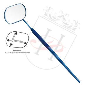 Espejo de acero inoxidable de alta resistencia para extensiones de pestañas, espejo redondo y Rectangular en color azul, marca privada - Product Image 2