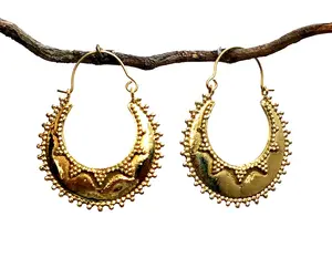 印度箍耳环黄铜箍耳环波西米亚耳环