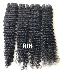 Mèches péruviennes naturelles vierges à boucles profondes, Extensions de cheveux de couleur naturelle, cuticules alignées, à prix réduit - Product Image 4