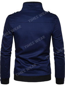 Chaqueta de moda para hombre, para exteriores, con cuello levantado, cremallera, bloque de Color, a la moda - Product Image 5