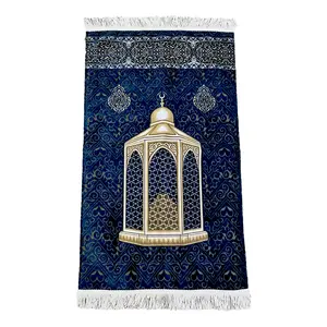 Alfombra de oración de alta calidad, tapete musulmán turco de chenilla, hecha en Turquía