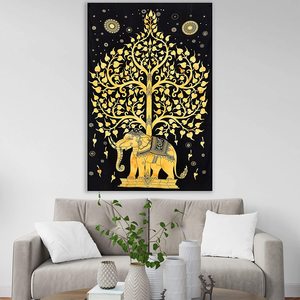 Vintage Bohemian Hippie 60x90 bedspread voi Mandala tấm thảm tường treo in bông ném bảng vải Thảm trang trí - Product Image 6